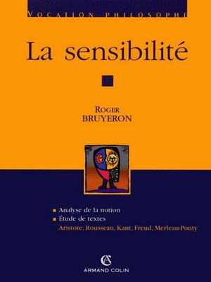 cover image of La sensibilité